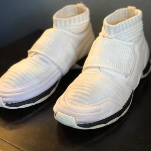 Chanel white strap sneakers